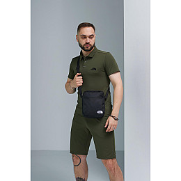 Комплект TNF хаки Футболка Polo и Шорты + Барсетка Реплика M (1396763082/1)