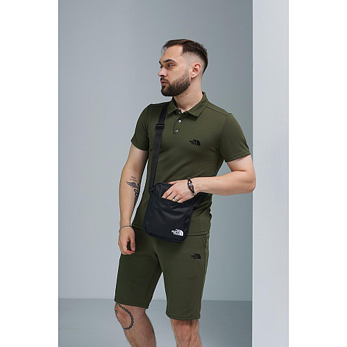 Комплект TNF хаки Футболка Polo и Шорты + Барсетка Реплика M (1396763082/1)