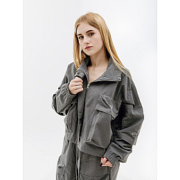 Жіноча Вітровка Nike W NSW TP RPSTP JKT Сірий M (7dDV8487-050 M)