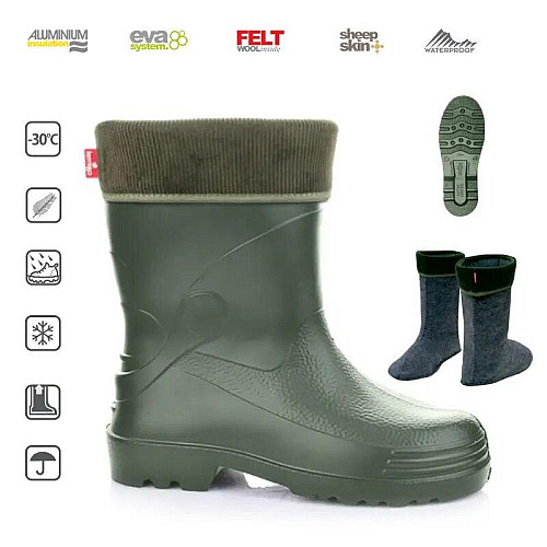Резинові чоботи з піни EVA чоловічі Lemigo Wader 893 42 Зелений