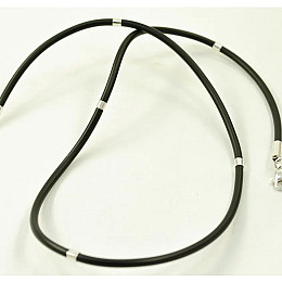 Каучуковий шнурок з вставками Maxi Silver 8605