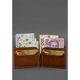 Кожаное портмоне 13.0 зажим Светло-кричневый Crazy Horse BlankNote