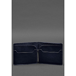 Кожаное портмоне 13.0 зажим синий краст BlankNote