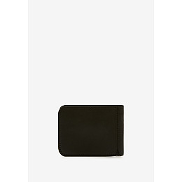 Кожаний зажим для грошей чорний The Wings