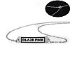 Браслет с гравировкой Bioworld Black Pink на застежке (23007)