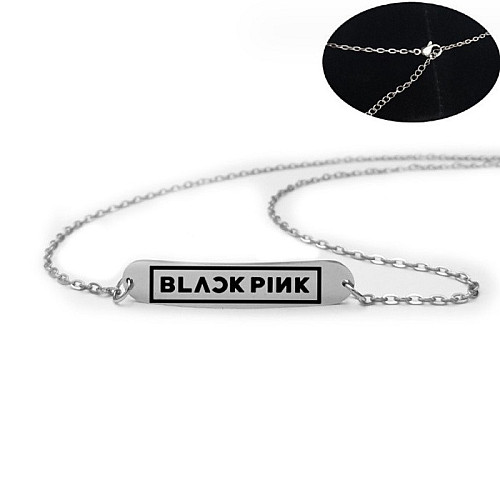 Браслет с гравировкой Bioworld Black Pink на застежке (23007)