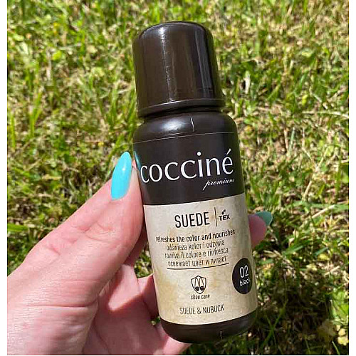 Жидка крем-фарба для замші та нубуку Coccine Suede №02 чорний 75 мл 1478