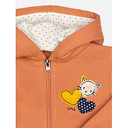 Толстовка для девочки 80 терракотовый Pengim ЦБ-00228782