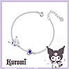 Браслет Куроми Kuromi Моя Мелодия Onegai My Melody с камушком (23655) Bioworld
