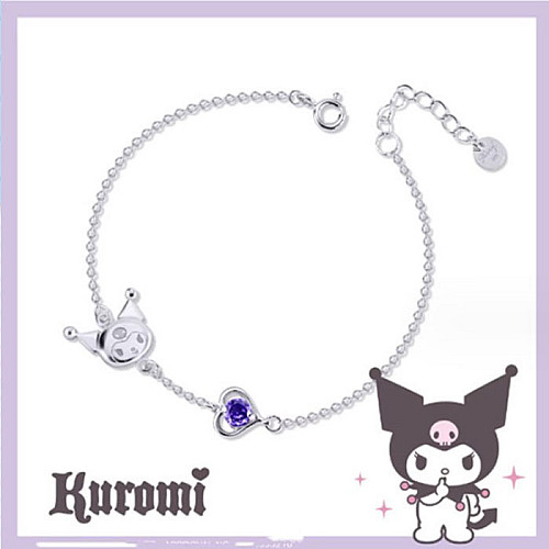 Браслет Куроми Kuromi Моя Мелодия Onegai My Melody с камушком (23655) Bioworld
