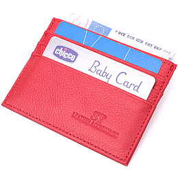 Кард-кейс з натуральної шкіри ST Leather 22445 Червоний