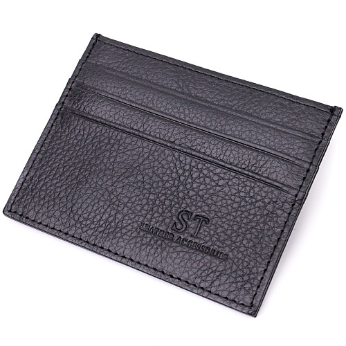 Кард-кейс з натуральної шкіри ST Leather 22447 Чорний