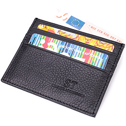 Кард-кейс з натуральної шкіри ST Leather 22447 Чорний