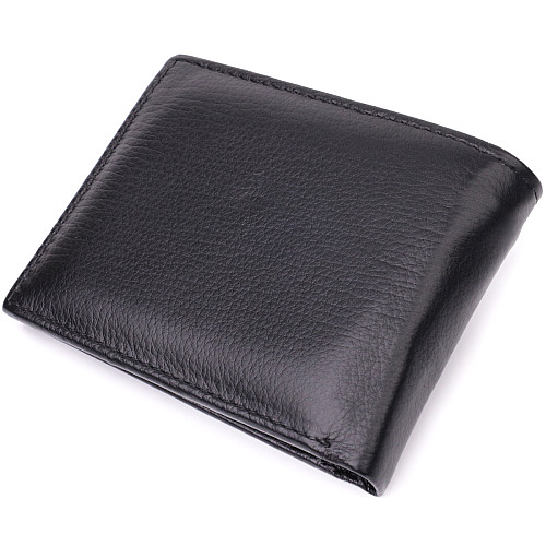Мужський гаманець-зажим з натуральної шкіри ST Leather 22460 Чорний