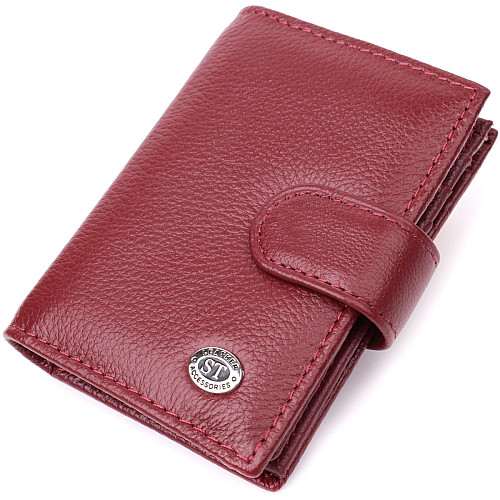 Визитница из натуральной кожи ST Leather 22468 Бордовый