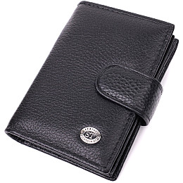 Визитница из натуральной кожи ST Leather 22469 Черный