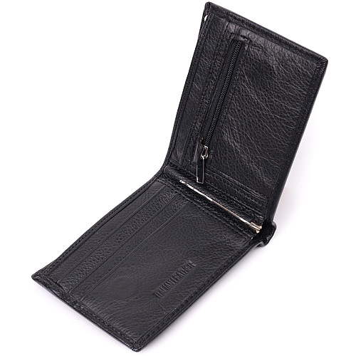 Кошелек-зажим из натуральной кожи ST Leather 22476 Черный