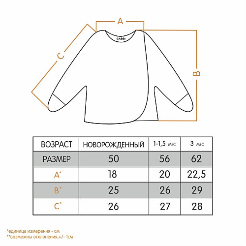 Распашонка для девочки GABBI Рукавичка-1 тонкая Белый на рост 50 (7011)