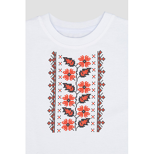 Вишиванка з коротким рукавом для дівчинки Brands 122 Білий ЦБ-00251116 (SKT000995629)