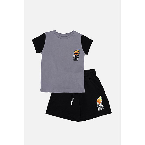 Костюм з шортами для хлопчика Toontoy 104 Сірий ЦБ-00245221 (SKT000980868)