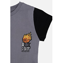 Костюм с шортами для мальчика Toontoy 116 Серый ЦБ-00245221 (SKT000980870)