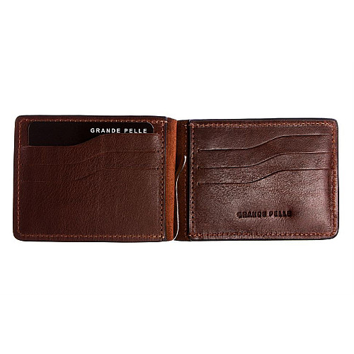 Зажим для купюр з монетницею 80х110 мм Grande Pelle 125623