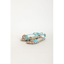 Сандалии женские Mie Scarpe 37 Голубой (CC-CH943_LBlue-Beige)