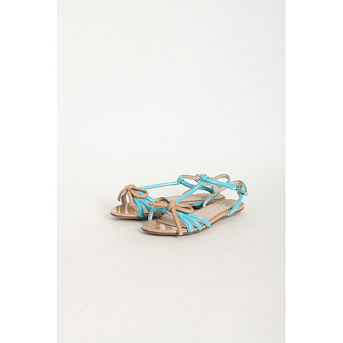 Сандалії жіночі Mie Scarpe 37 Голубий (CC-CH943_LBlue-Beige)
