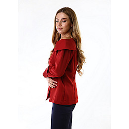 Пиджак женский InDresser L Бордовый (IN-F1006К033В-Burgundy)