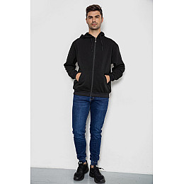 Кофта мужская на флисе с капюшоном AGER Черный XXL (244R2493)