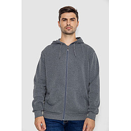 Кофта мужская на флисе с капюшоном AGER Серый XXL (244R2493)