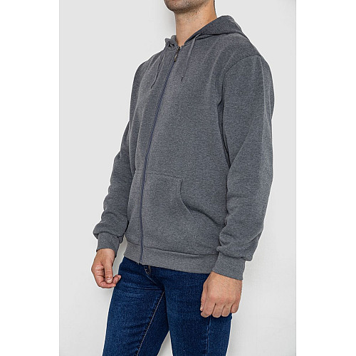 Кофта мужская на флисе с капюшоном AGER Серый XXL (244R2493)