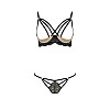 Комплект белья Passion Exclusive VALERY SET WITH OPEN BRA Black L/XL (PS25104)