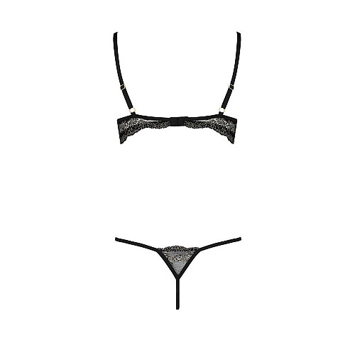 Комплект белья Passion Exclusive VALERY SET WITH OPEN BRA Black L/XL (PS25104)