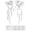 Пеньюар и стринги Passion IMAGINE SET WITH OPEN BRA XXL/XXXL Black (EL11703)