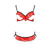Комплект белья Passion CHERRY SET WITH OPEN BRA Exclusive XXL/XXXL красный (PS25509)