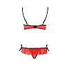 Комплект белья Passion CHERRY SET WITH OPEN BRA Exclusive XXL/XXXL красный (PS25509)