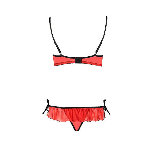 Комплект белья Passion CHERRY SET WITH OPEN BRA Exclusive XXL/XXXL красный (PS25509)