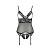 Корсет и трусики Passion DIABOLINA CORSET Black XXL/XXXL (PS25806)