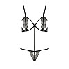 Комплект белья Passion QUENTRIS BIKINI Exclusive Black S/M (PS26602)