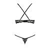 Комплект белья Passion QUENTRIS BIKINI Exclusive Black S/M (PS26602)