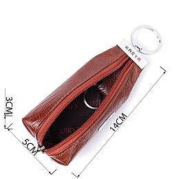 Ключница из фактурной натуральной кожи Karya 22822 Рыжий 14х5х3 см