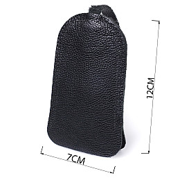 Кожана ключниця SHVIGEL 15313 Чорний 12х7 см