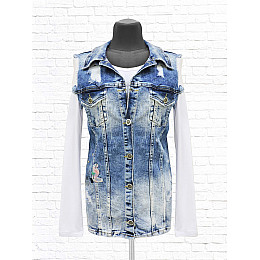 Жилетка Its Basic W202-19 S Голубий (91531985)