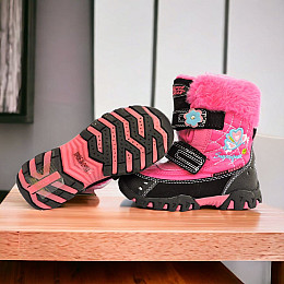 Дутики для дівчинки Super Gear LA9142-BK 26 Чорно-рожевий (32147059)