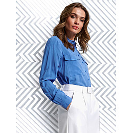 Рубашка No brand 114854-BU 42 Синий (91497440)