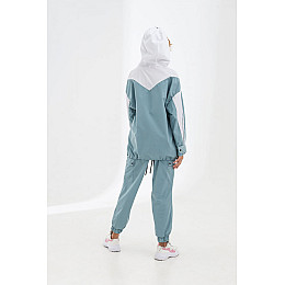 Жіночий спортивний костюм German Volf L М'ятно-білий (2194119829)