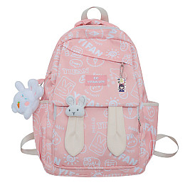 Рюкзак подростковый Lesko 230632 Зайка 20 л Pink