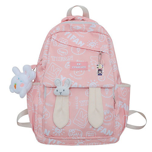 Рюкзак подростковый Lesko 230632 Зайка 20 л Pink