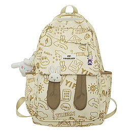 Рюкзак подростковый Lesko 230632 Beige Зайка 20 л